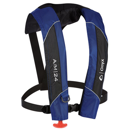 ONYX Onyx 132000-500-004-15 A/M-24 Automatic/Manual Inflatable Life Jacket - Blue 132000-500-004-15